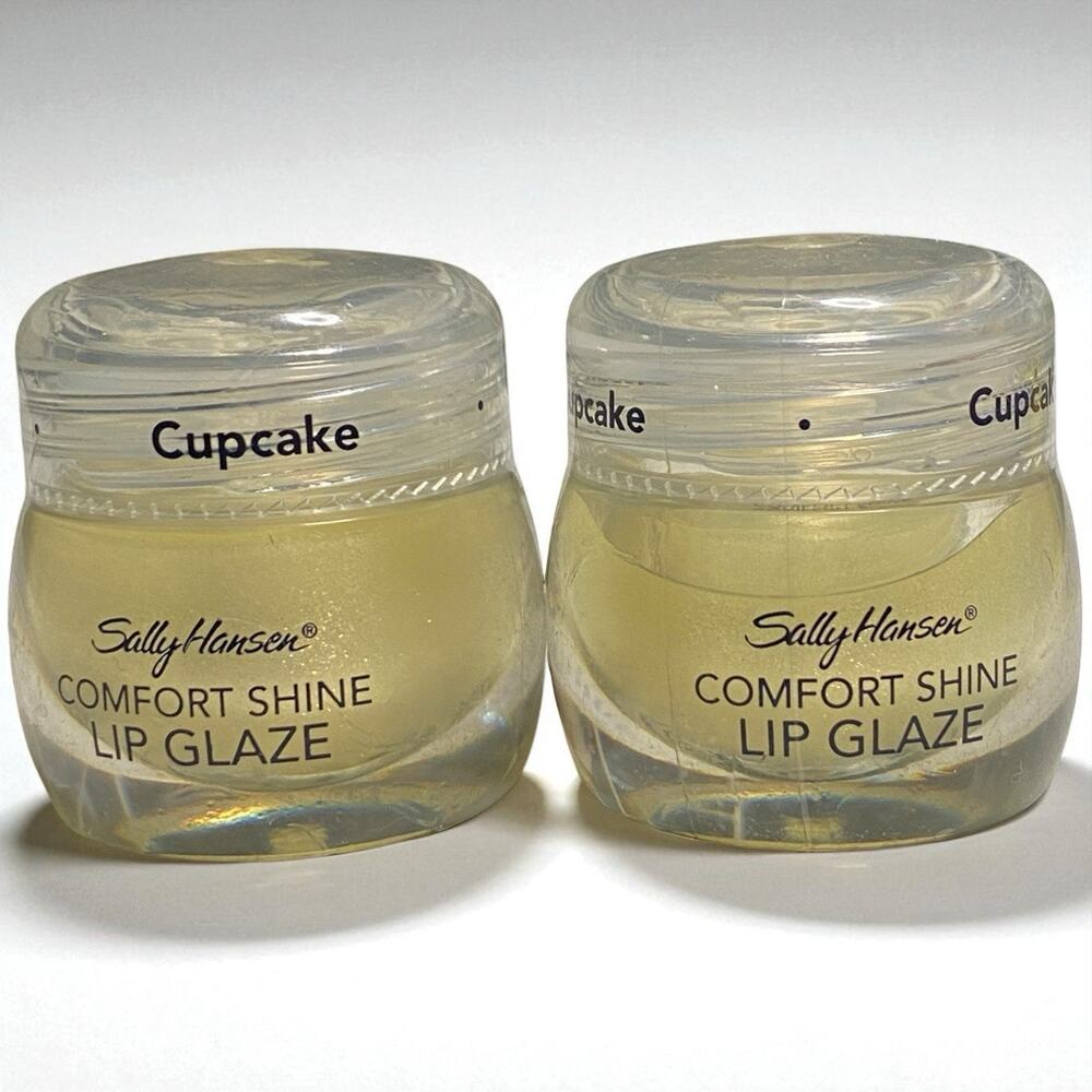 2 X SALLY HANSEN Comfort Shine Lip Glaze Cupcake NEW